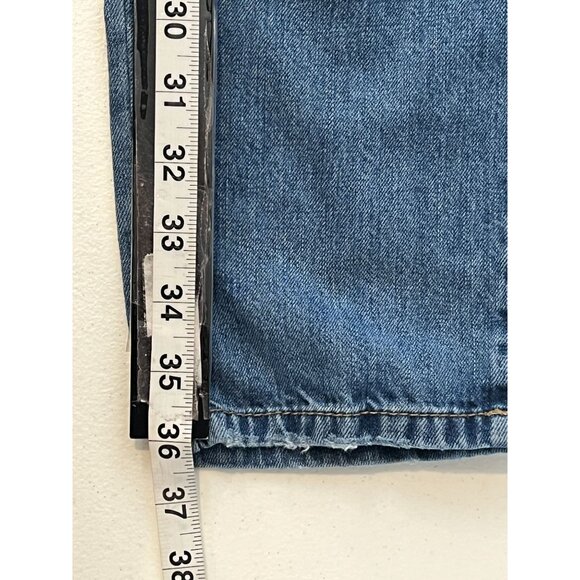 SO Curvy Mom High Rise Ripped Distressed Stretch Jeans Size 7 28W Medium Wash - Picture 9 of 11